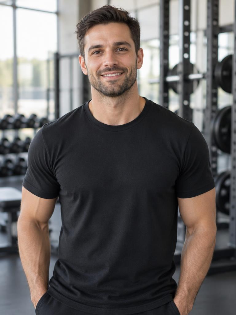 Personal trainer standing in a gym